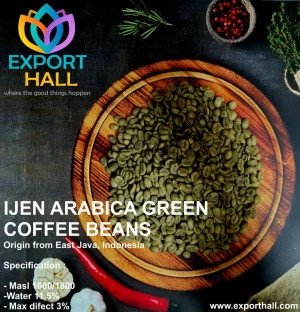 Ijen arabica green coffee bean