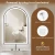 Import Arch Lighted Bathroom Mirror with Black Frame, Backlit And Frontlit Vanity Mirror. from China