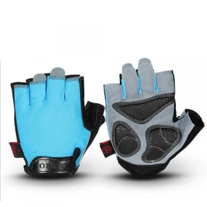 Breathable Padded Palm Finger less bike glove(018)