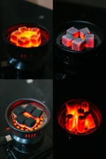Coconut shell charcoal briquette