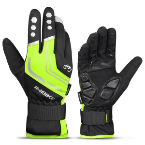 INBIKE Cycling Gloves Winter Windproof Reflective Thermal Gel Pads Touch Screen