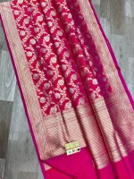 Banarasi handloom red colour wedding sarees