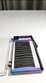 Premium Private Label Individual Eyelashes Extension Tray - Classic Matte Black Silk Lashes