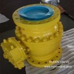 API6D Trunnion Mounted Solid Ball Valves Flanged End Casting Steel