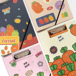 Carrot Friends Clip Binder with Band
