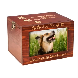 OEM Wooden pet memorial box for dogs