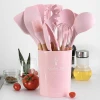 10 Piece silicone pink kitchen utensils and Stainless Steel Kitchen Gadgets Cooking Tool Non Stick Cookware