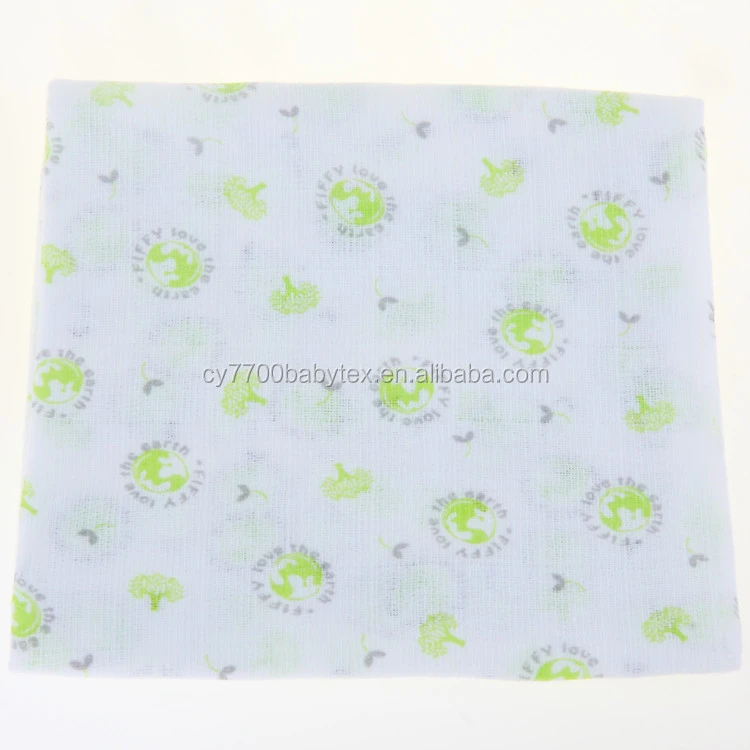 100% Cotton Printing Double Layers Gauze Cloth Baby Diapers Nappies