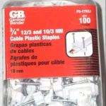 100 Gardner Bender PS-175ZJ 3/4" Electrical Wire Staples Cable Straps 12/3-10/3