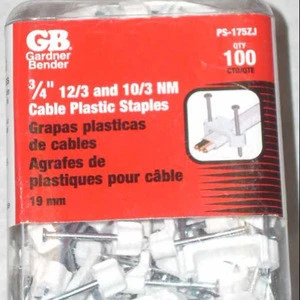 100 Gardner Bender PS-175ZJ 3/4&quot; Electrical Wire Staples Cable Straps 12/3-10/3