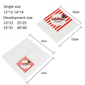 100pcs pack 25*25 size Personalized Decorative Guest towel Dinner Napkin And Serviette Paper For Restaurant