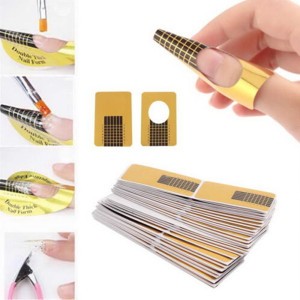 100pcs/set Nail Art Tips Extension Forms Guide French DIY Tool Acrylic UV Gel Wholesale