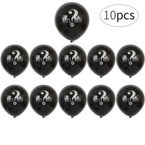 10Inch Black Baby Shower Balloons Decorations Set Gender Reveal Theme