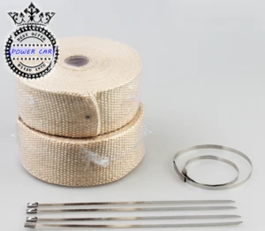 10MM 15MM Exhaust Wrap Exhaust Temperature Insulating Wrap For Auto Engine
