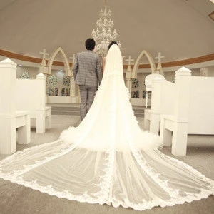 10PCS MOQ: White Cheap And Beautiful 1mW * 3mL Wedding Bridal Veils With Free Shipping