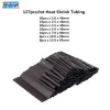 127pcs Heat Shrink Tube Black Wire Wrap Electrical Insulation Cable Sleeving 2-13mm