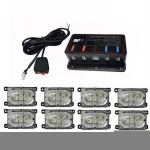 12V 24V Red Blue White Amber Yellow Green Auto Truck Car Grille Strobe Flashing Warning Emergency Light