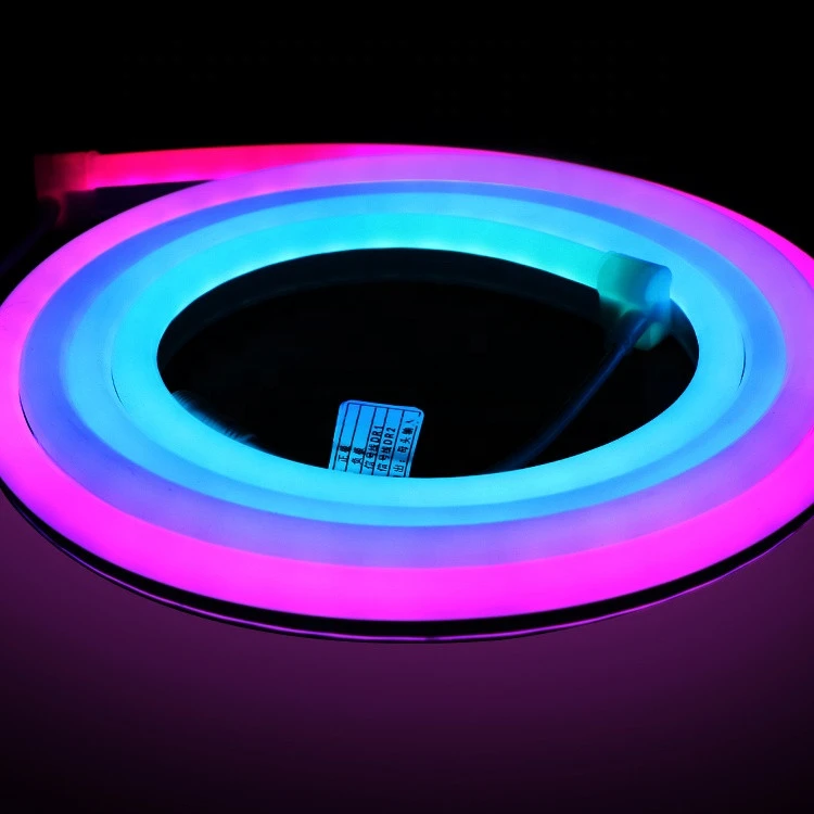 12v 5050  silicone digital color changing led neon tube light