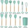 13 Pieces In 1 Set Silicone Kitchen Accessories Cooking Tools Kitchenware Cocina Silicone Kitchen Utensils With Wooden Handles