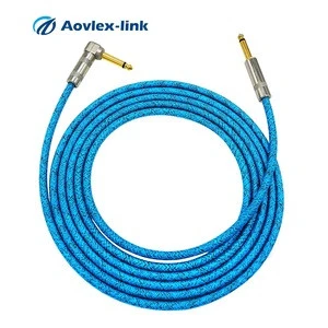1/4 inch Straight to Right Angle Bass Instrument Cord Professional Electric Instrument Audio guitar cable