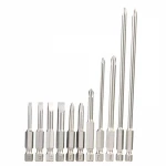 1/4'' slotted  Torx Pozi Phillips  Square Hex Heads Magnetic Screwdriver Bit   6 inch single  ended S2  driver bit