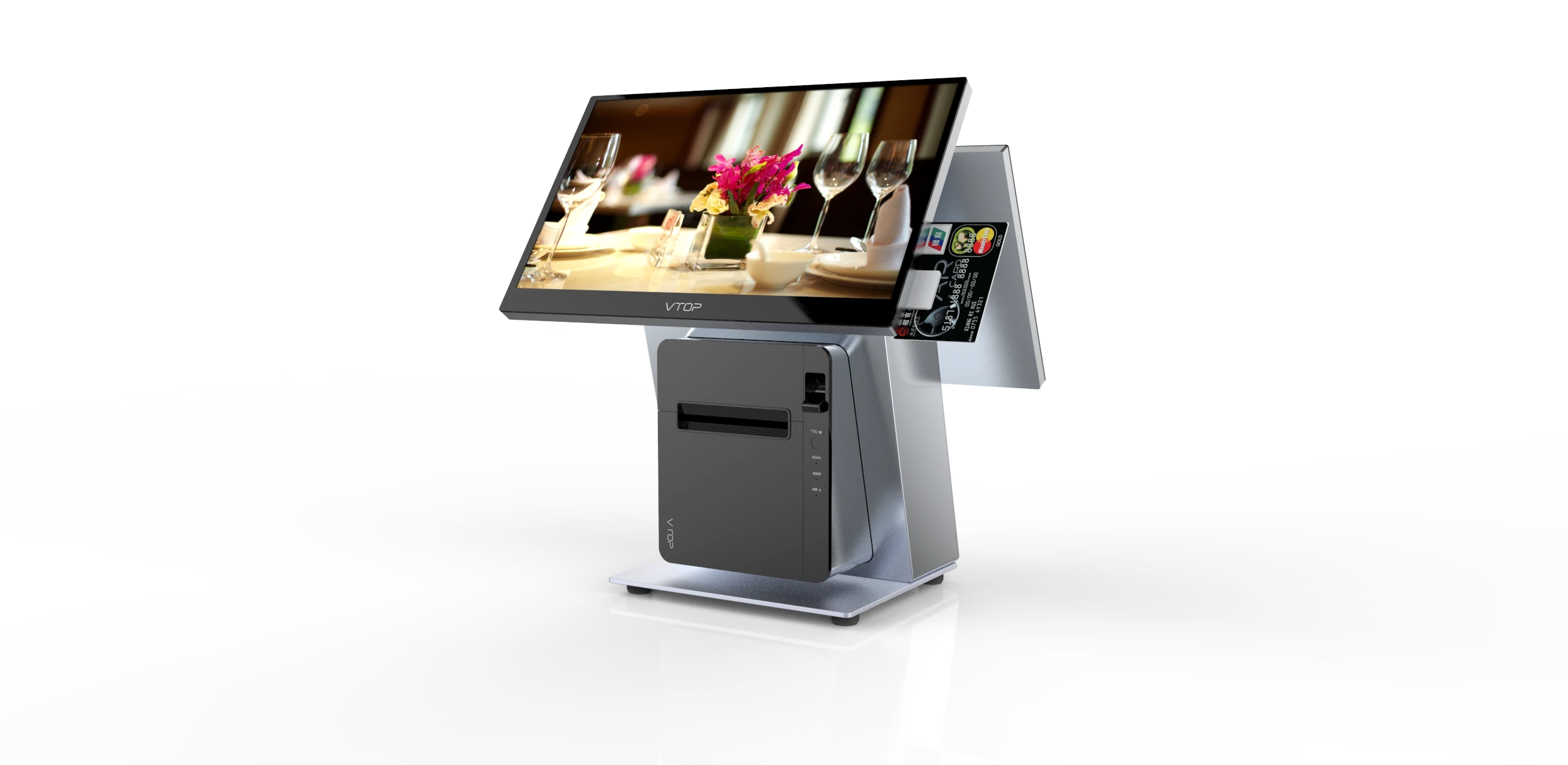 15 inch all in one android/windows/linux pos system with printer