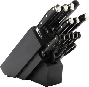 15pcs SS Double Forged Kitchen Knife Set with 6pcs Steak knives in Wooden Block