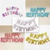 16 Inches Party Decoration Aluminum Film Balloons Foil Banner Balloons Hang Happy Birthday Letter Foil Balloon