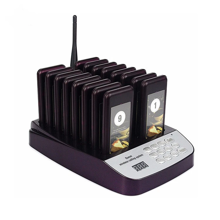 16 pagers restaurant wireless coaster pager sysetm with  high quality and cheap price