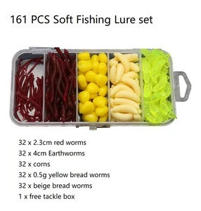161Pcs Fishing Lures Tackle Box Kit soft plastic lure Fishing Lure Set soft plastic lure