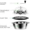 16&quot; Bowl Leaf Trimmers Hydroponics Stainless Steel Grass Trimmer Electrical Motor Automatic Bud Trimmer
