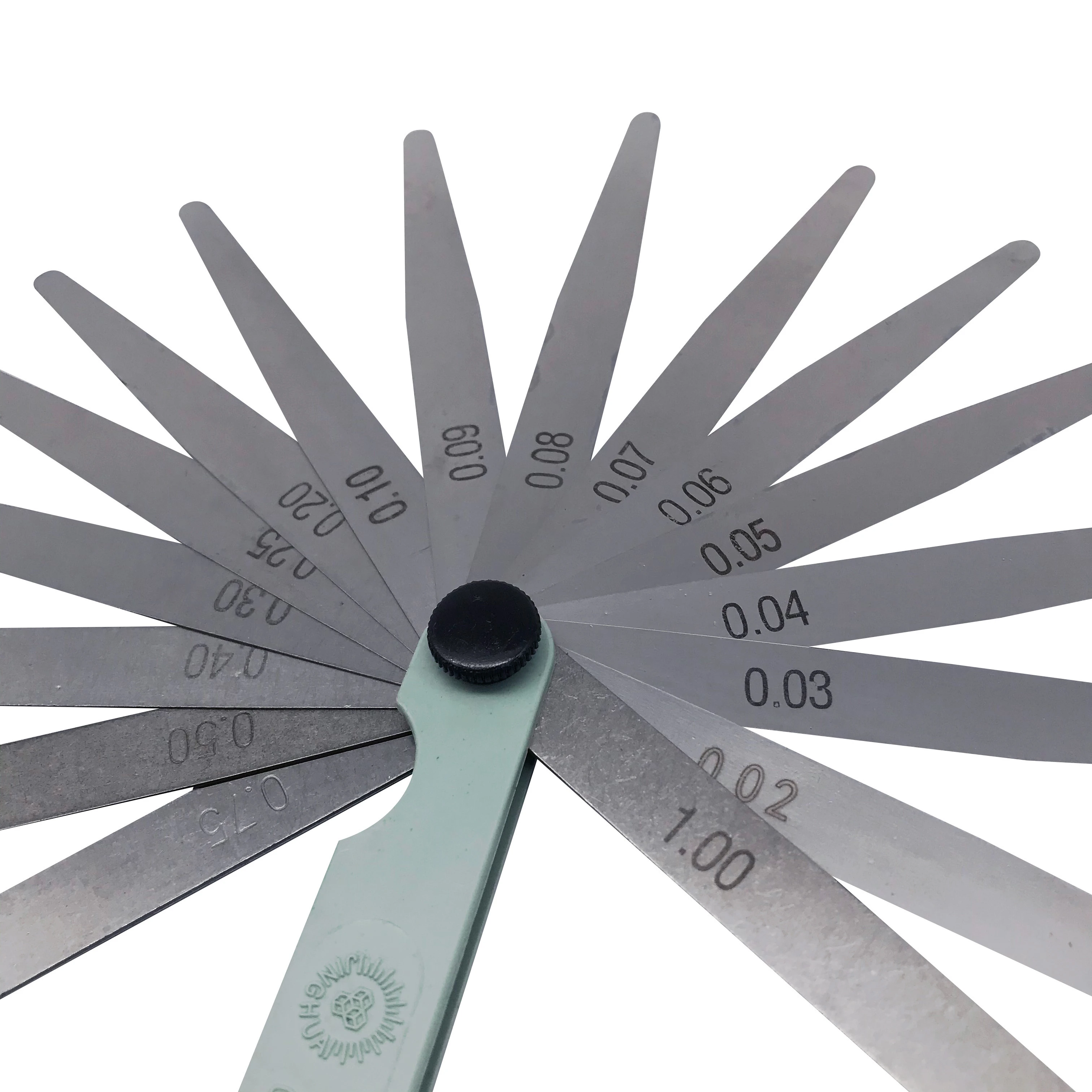 17 Blades Spark Plug Thickness Gap Metric Filler Feeler Gauge Metric Measurement 0.02 to 1mm Steel Measuring Tools 100mm