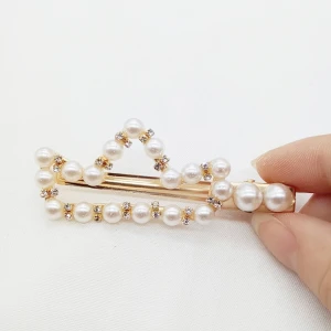 18 Designs Wholesale Korean Cute Pearl Rabbit Heart Bow Hair Clips Hairpin Crystal Crown Butterfly Pearl Hair Pin