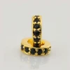 18k gold PVD plating custom logo beads wholesale custom round metal spacer beads