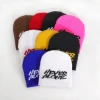 1pc High Quality NEVER ALONE All Over Print Designer 100% Acrylic Jacquard Cuffless Sport Beanie for Outdoor