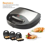 2 slice sandwich maker/3 in 1/750W/Detachable plate