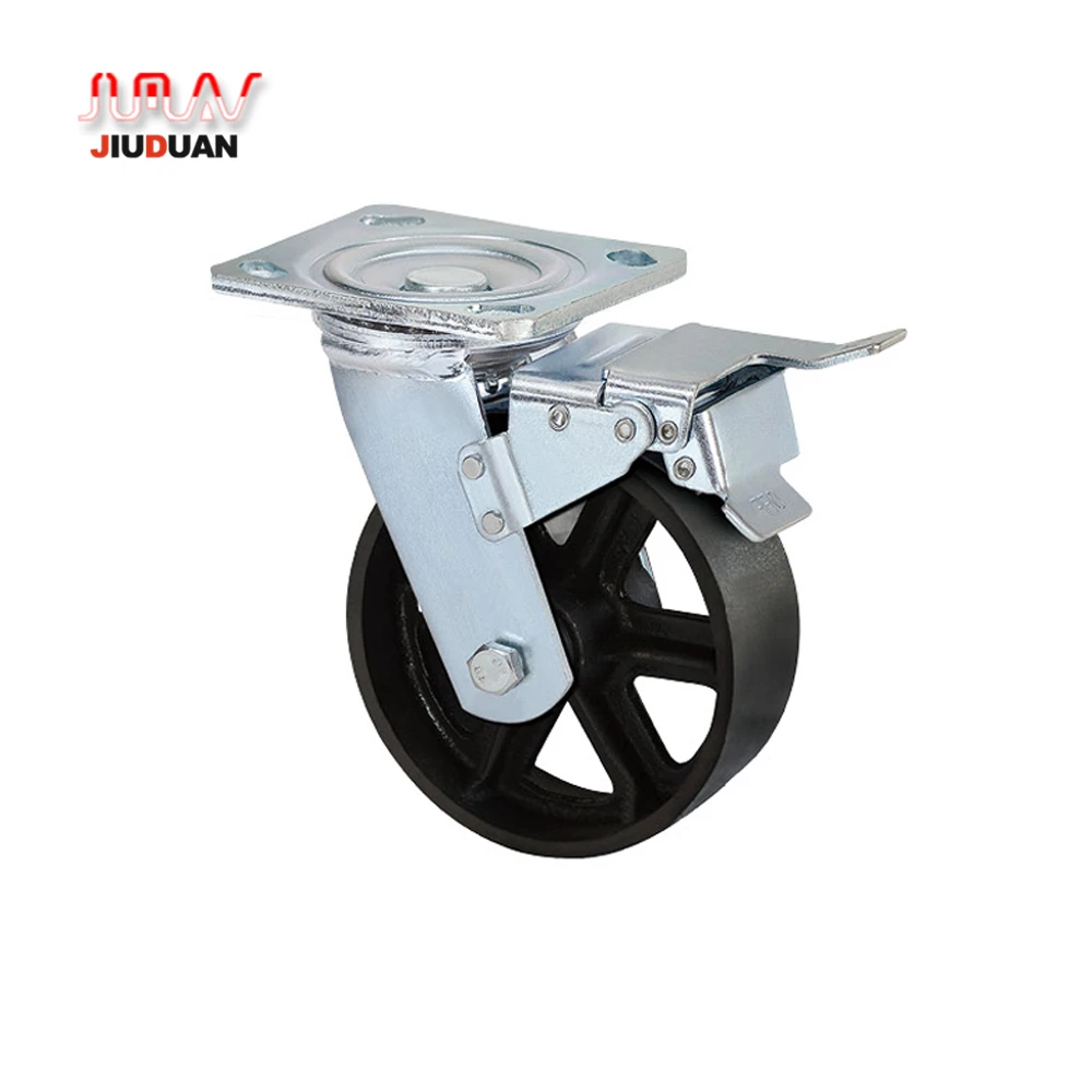 200mm heavy duty Swivel cast iron caster wheels