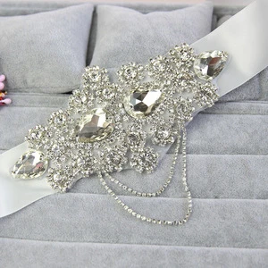 2017 Handmade Luxury Wedding Sashes with Crystals High Quality cinturon de novia For Wedding Accessory Beaded Bridal Sash