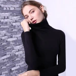 2018 elegant Slim-Fit Turtleneck women sweater