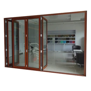 2018 hot sale product tempered clear glass soundproof folding interior door