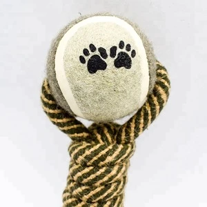 2018 Newest Dog Toy Factory Various Braided Tennis Ball Pet Rope Toys