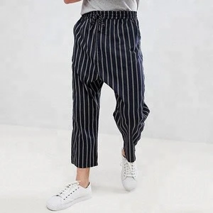 2018 Oversized Tapered sublimation  printed stripped mens casual trousers