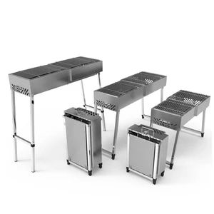 2019 design camping charcoal folding portable and adjustable stainless steel bbq grill