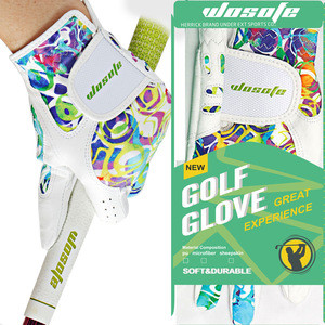 2019 new breathable practical Sheepskin phantom color golf womens  Gloves