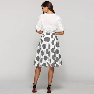 2019 Newest spring summer fashion ladies women long dot skirt