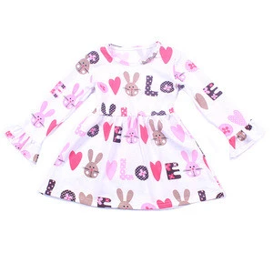 2019 Valentines day Girl Fall Outfits Childrens Cotton Clothing childrens Clothes Set, baby girls boutique clothing set