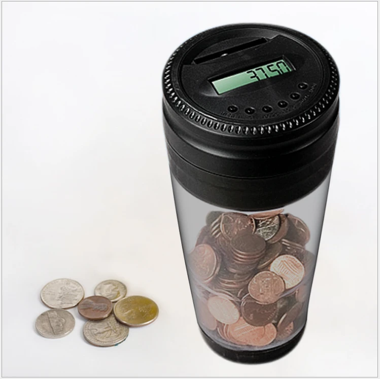 2020 Creative cup shape smart mini plastic electronic money saving box bank for children