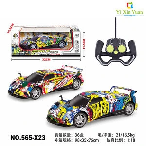 2020 Hot Selling 4 channel racing open door rc car Light Up Mini   Model RC Radio Control Toy Car for Kids Racing