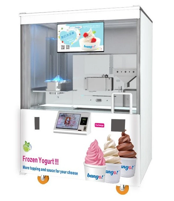 2020 new style intelligent full automatic ice cream vending machine for sales