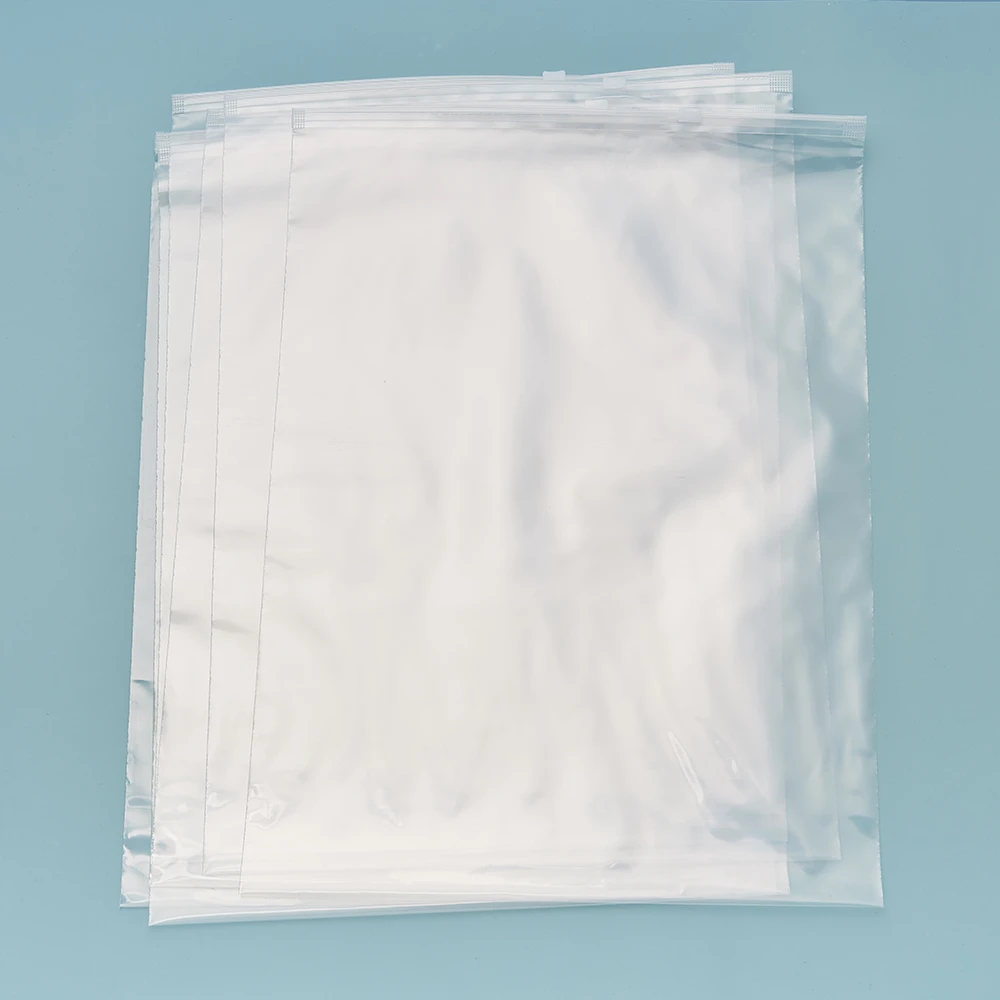 2021 Custom Reusable  Slider Zip Lock Bag Opp EVA Zipper Bags For Clothing Packaging